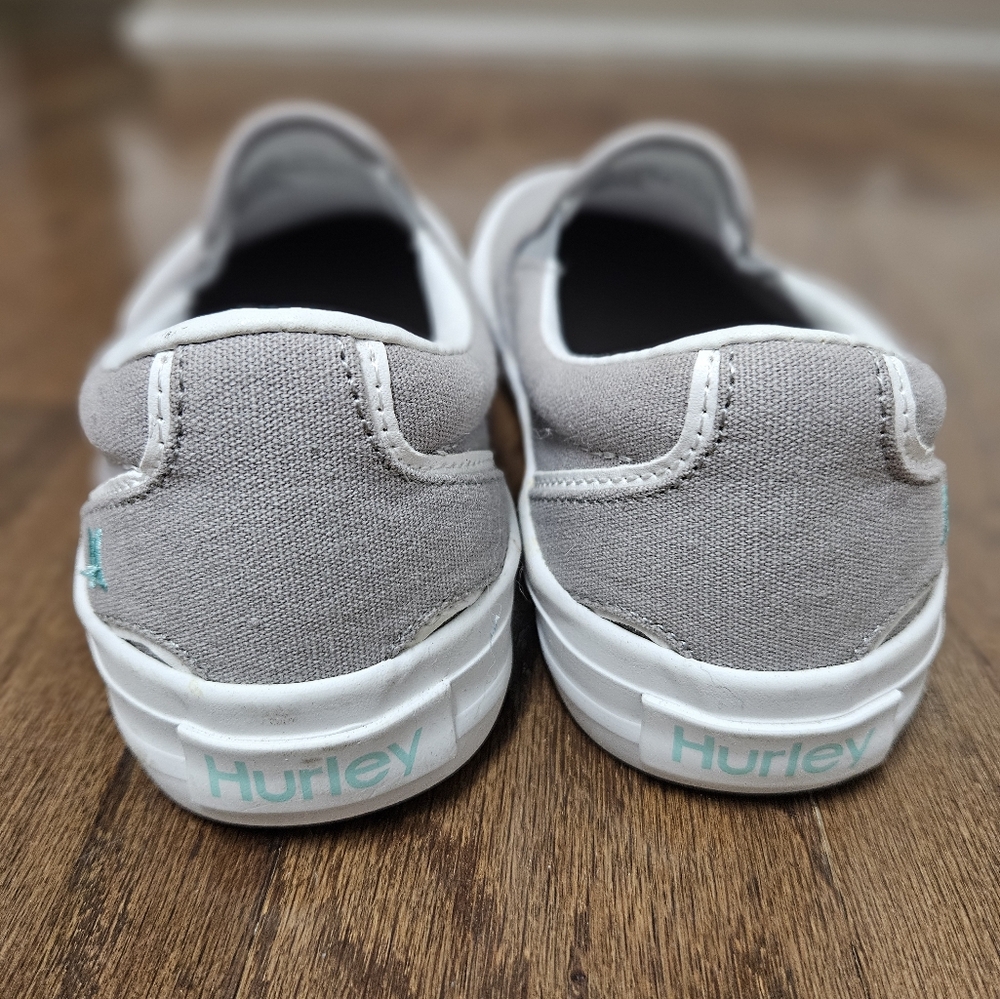 Hurley Gray Slip-On Sneakers with Elastic Panels NEW - Picture 3 of 6